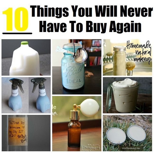 10 cosas que usted nunca tiene que comprar de nuevo