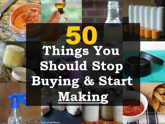 50 cosas que usted debe dejar de comprar y empezar a hacer