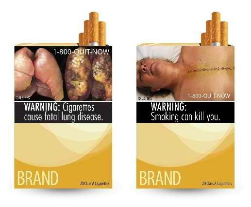 Advertencias sanitarias gráficas serán aumentar la conciencia pública sobre los peligros de fumar cigarrillos