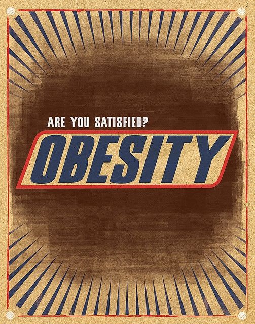 cartel de la campaña de la obesidad