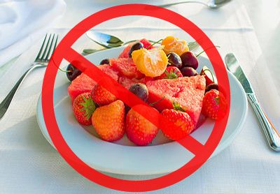 evitar las frutas después de la cena