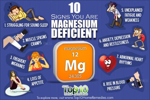 signos que usted es deficiente en magnesio