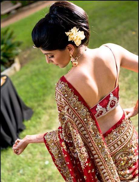 Carmesí tradicional pesada saris1 1bridal