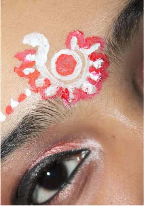 cómo hacer el maquillaje de novia bengalí