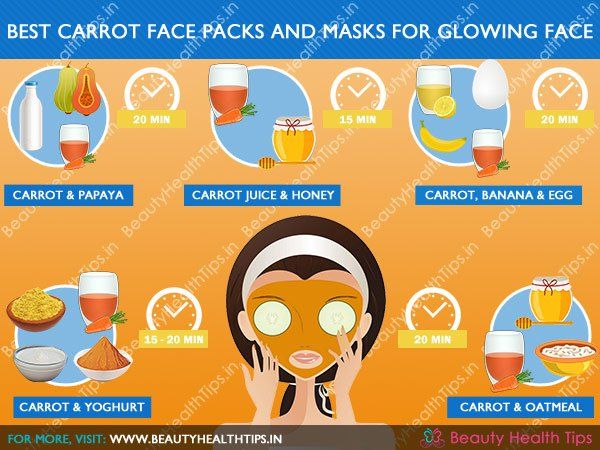 Las mejores mascarillas zanahoria y máscaras para la cara brillante