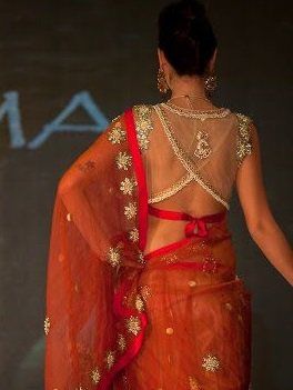 Diseño de la blusa de la sari neta 1