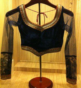Diseño de la blusa de la sari neta 6