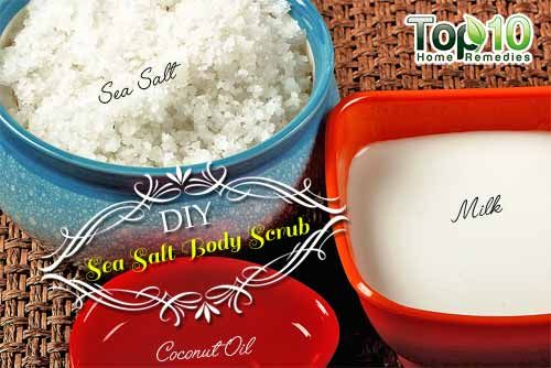 Coco DIY cuerpo sal marina aceite exfoliante