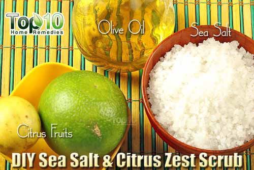 Mar DIY ingredientes matorrales cítricos sal