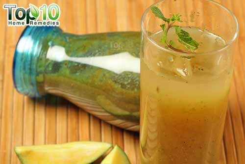 DIY bebida de mango crudo