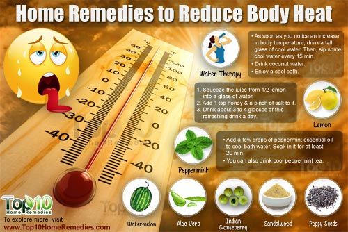 remedios caseros para reducir el calor del cuerpo