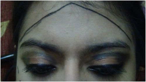 maquillaje de líneas rectas