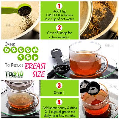 el té verde para reducir el tamaño de los senos