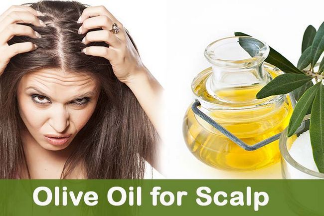 El aceite de oliva para el cuero cabelludo