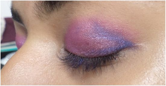 profundizar en el maquillaje de color púrpura