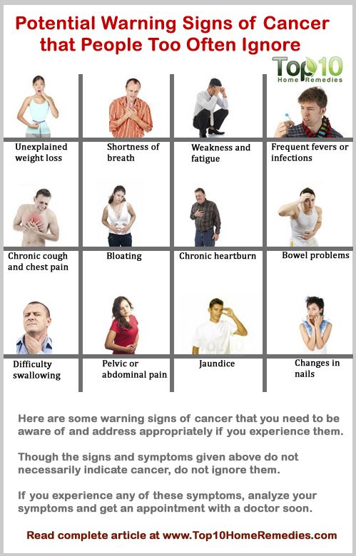 señales de advertencia de cáncer