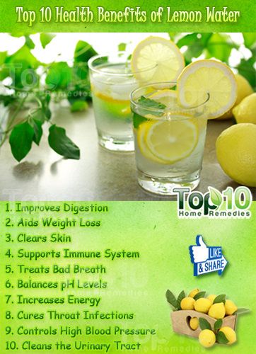 Top 10 beneficios para la salud del agua de limón