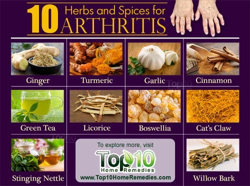10 mejores hierbas para la artritis