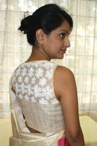 Diseño Top blusa de sari de seda 3