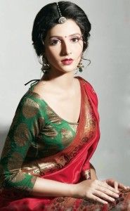 Diseño Top blusa de sari de seda 1