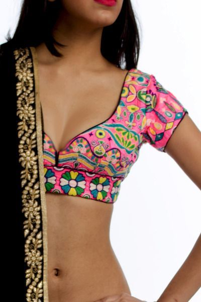 Diseño de la blusa de seda saris7