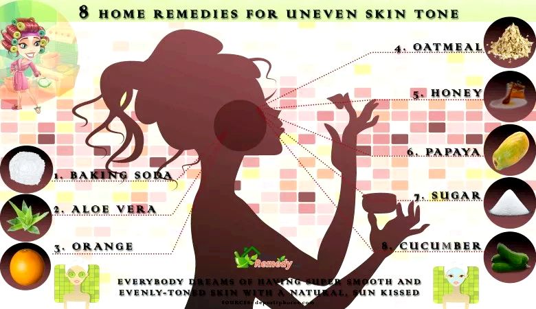 8 Remedios caseros para la desigual tono de piel