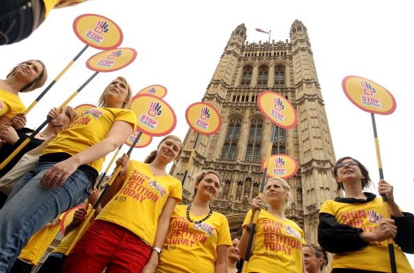 Una protesta contra el tráfico sexual. Una protesta contra el tráfico sexual.