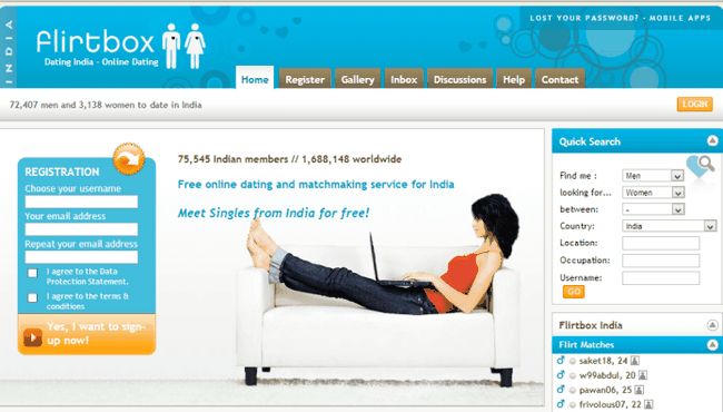 Flirtbox- sitios de citas libres en la India