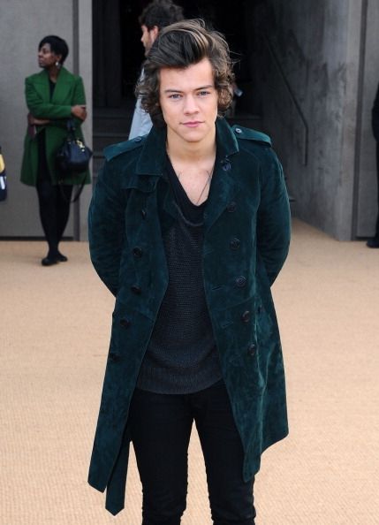 Harry Styles en el Burberry Prorsum Desfile de moda durante la London Fashion Week Otoño / Invierno 2014.