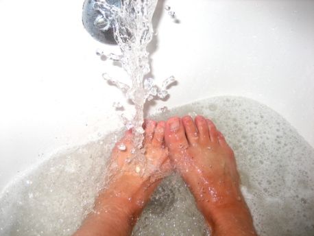 El tratamiento del pie Inicio Baño