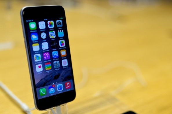 iPhone 6 lanzó en Apple`s Covent Garden in 2014.