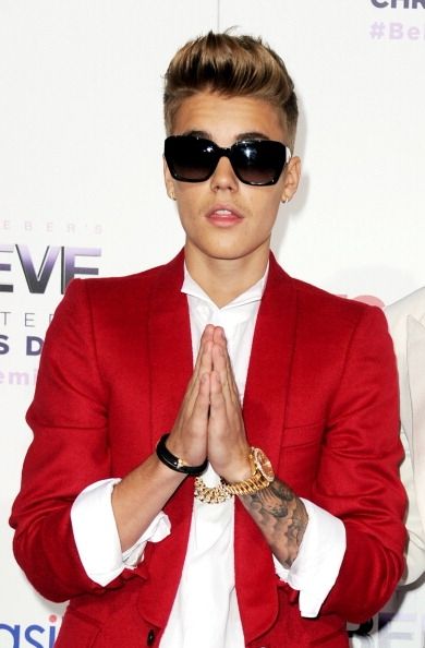 Justin Bieber en el estreno de & # 034-Justin Bieber`s Believe."