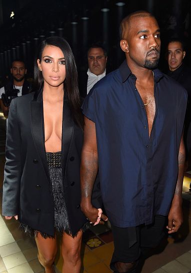 Kim Kardashian y Kanye West en la Semana de la Moda de París