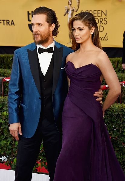 Matthew McConaughey y Camila Alves en la 21ª Screen Actors Guild Awards anuales.