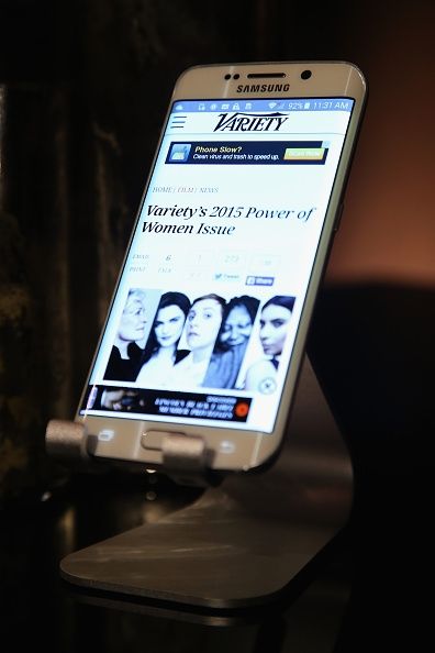 Samsung Galaxy S6 Edge en el 2015 Poder de la Mujer caso de Variety.