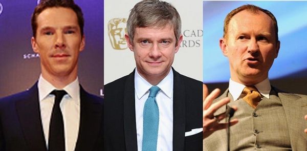 enedict Cumberbatch, Martin Freeman, Mark Gatiss, & # 034-Sherlock & # 034- temporada 4