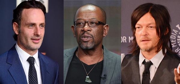 Andrew Lincoln, Lennie James, Norman Reedus & # 034-The Walking Dead & # 034- temporada 6