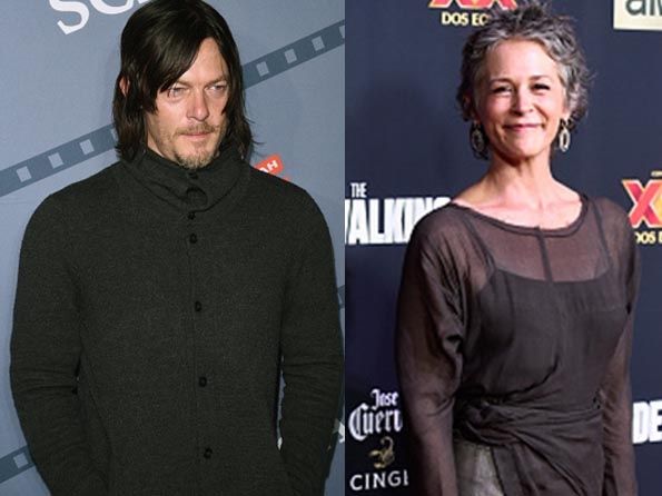 Norman Reedus, Melissa McBride, & # 034-The Walking Dead & # 034- temporada 6