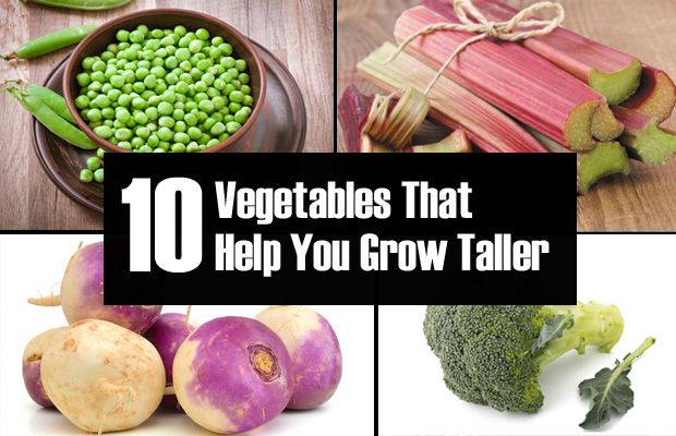 Top 10 de las verduras que le ayudan a crecer más alto