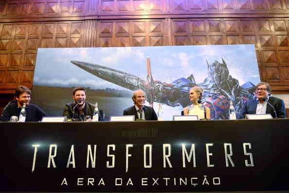 `Transformers: Age of Extinction` cast and crew at the Paramount Pictures press conference in Rio de Janeiro, Brazil.