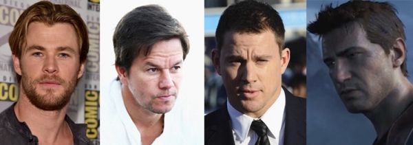 Mark Wahlberg, Chris Hemsworth, Channing Tatum, Nathan Drake para & # 034-`Uncharted: película El Tesoro de Drake `
