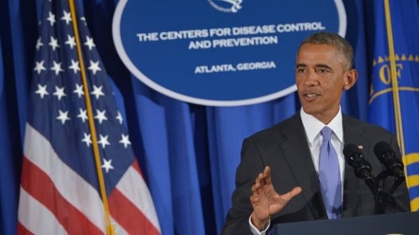 Los Estados Unidos está liderando renovada ola de apoyo a los países afectados-Ébola en África Occidental. Pres. Obama dice que la situación se ha agravado a un & # 034-nacional problema de seguridad 
