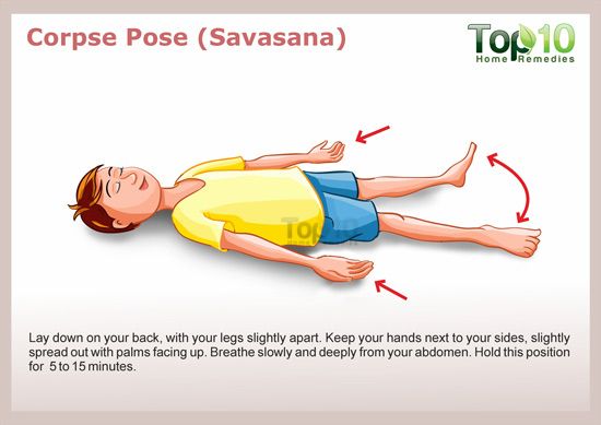 Corpse pose para el yoga