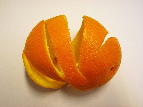 polvo de cáscara de naranja seca
