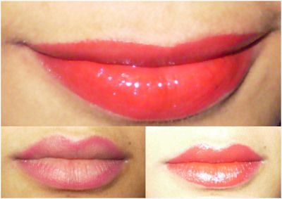 maquillaje de labios rojos