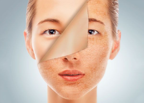 Aplicación de maquillaje sobre la piel seca
