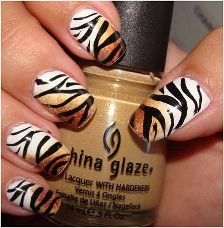 arte de uñas de tigre