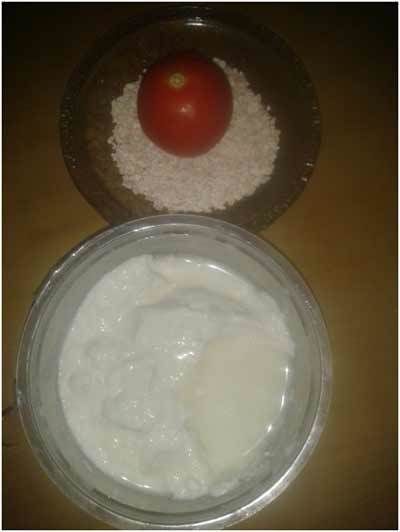 yogur y máscara de avena
