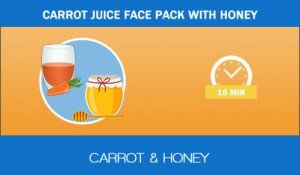 Zanahoria jugo cara pack-con-miel