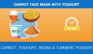 Zanahoria cara máscara-con-yogur